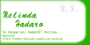 melinda hadaro business card